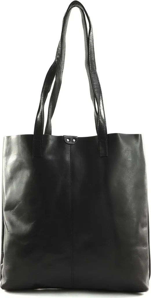 Sac à épaule noir Harold's Caugio en cuir grainé avec grand compartiment