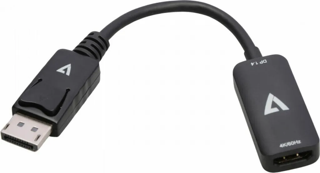 Adaptateur DisplayPort vers HDMI V7 Noir conversion active HD 1080p