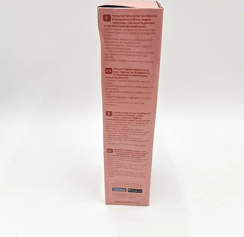 BEABA Égouttoir à Biberons Rose Compact - Sèche-Biberons Transportable - 9
