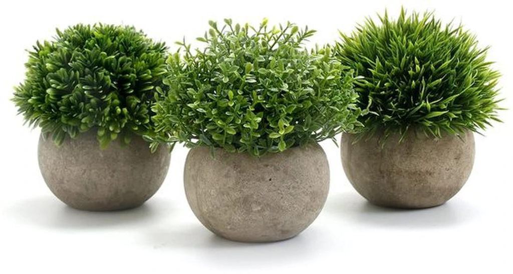 Unyqoos Kunstpflanzen für Innenräume - Set mit 3 realistischen Pflanzen in verschiedenen Designs, ideal für Dekoration