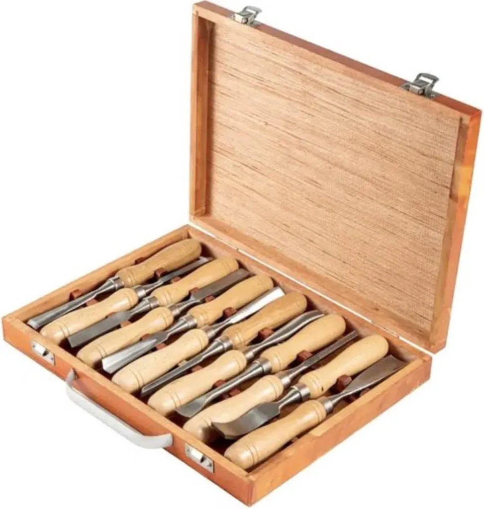 Happyment Set de ciseaux à bois 12 pièces pour tourneur professionnel