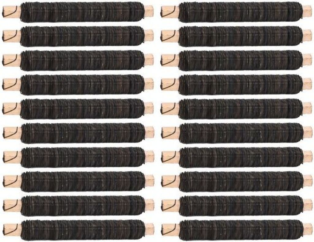 Novatool 20x Wickeldraht I geglüht I 0,65 mm I Draht I Basteldraht Floristendraht Blumendraht Bindedraht Biegedraht drehbinder rostfrei strohblume...