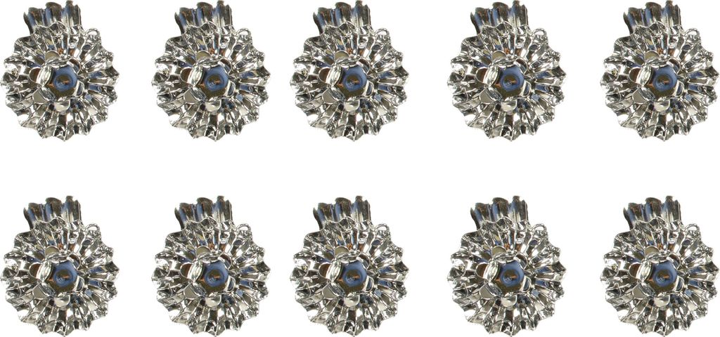 Baumkerzenhalter aus Metall - 10 Stück Ø 15mm | 10002 - Silber
