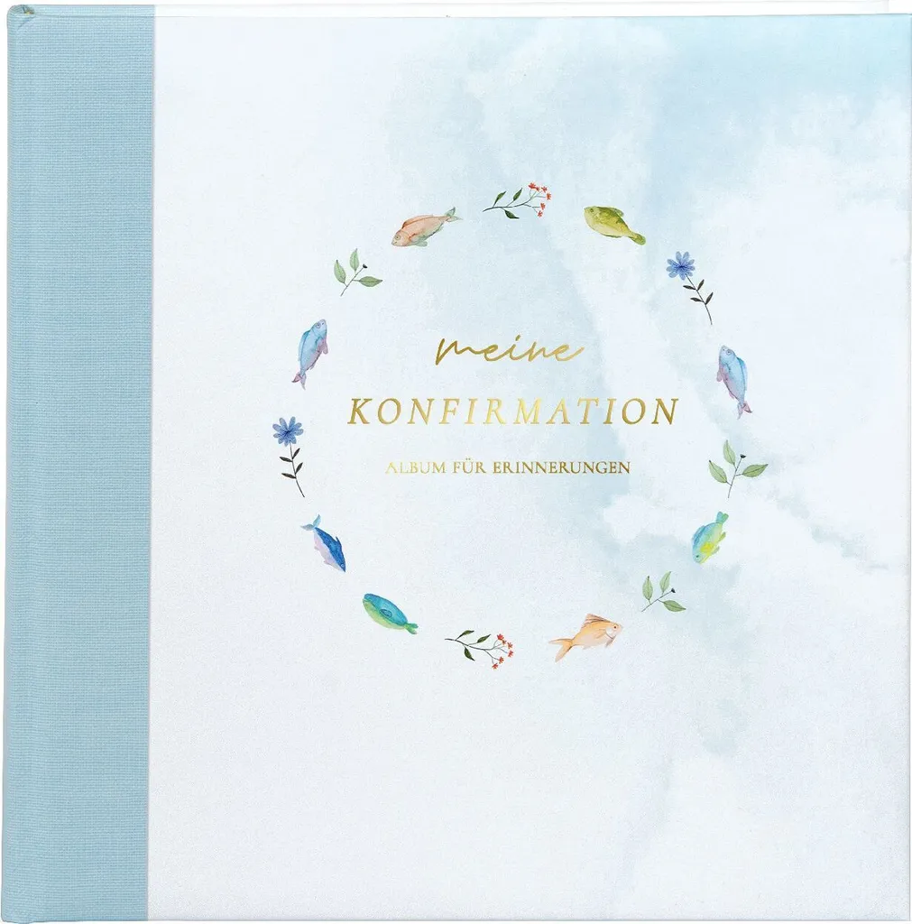 Album Photo 25x25 cm avec Papier Cristal et Motif Poissons Célestes
