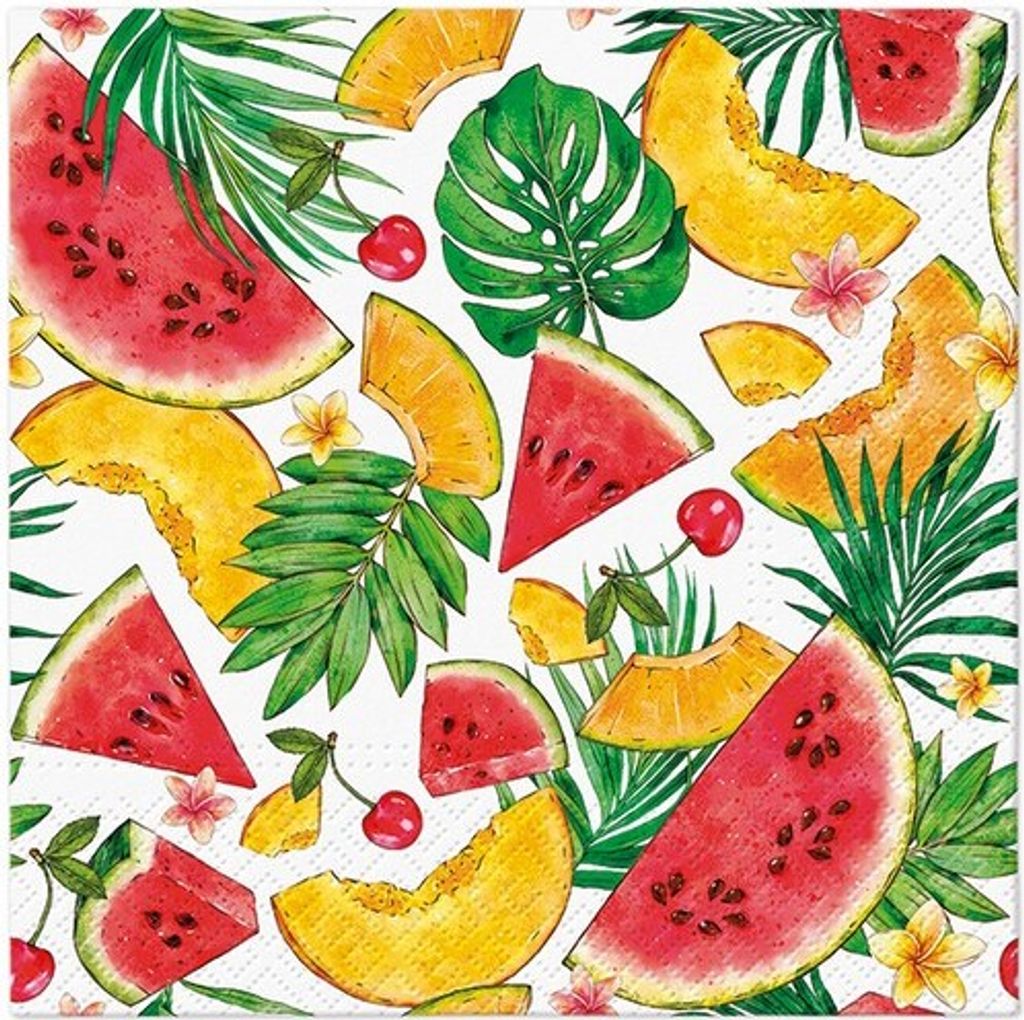 RP 20 Servietten Tasting Summer - Tropische Leckereien 33x33cm