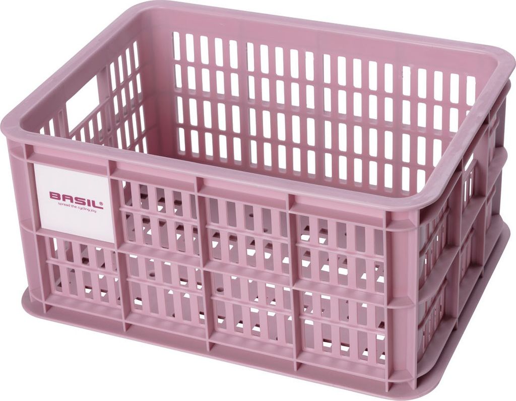 Basil Fahrradkiste S, 17,5L, rosa, recycelter Kunststoff, Produktbild 