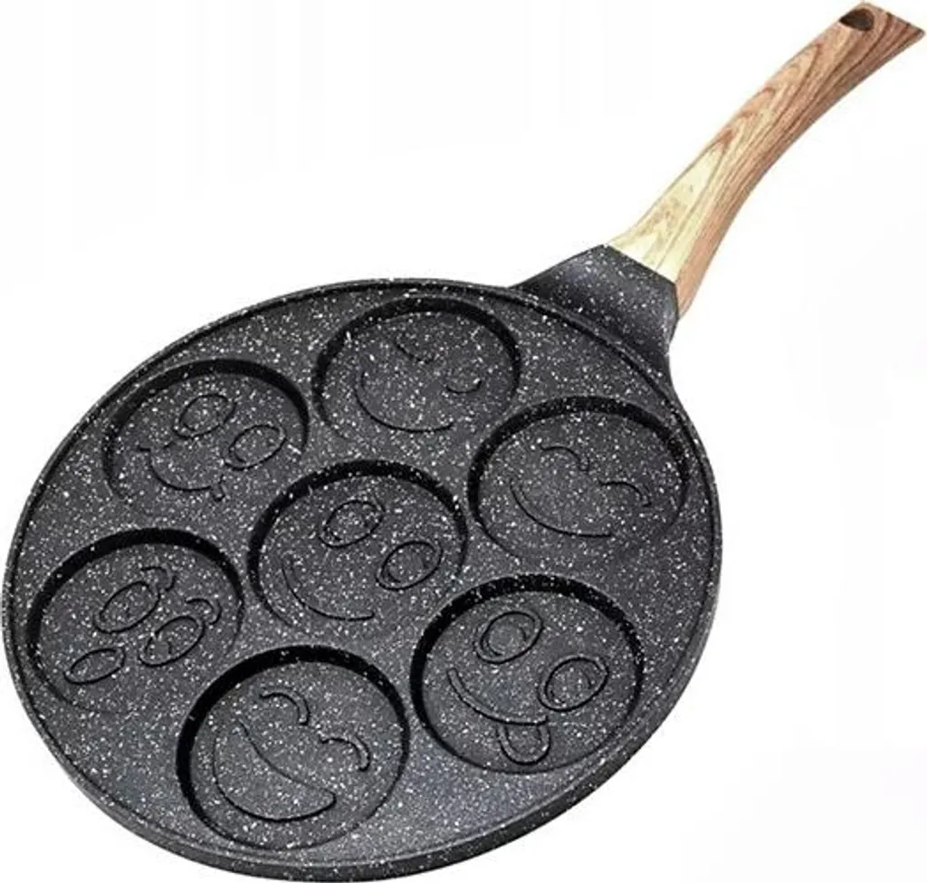 Padella per Pancake 26 cm Antiaderente 7 Tazze - Rivestimento Marmo