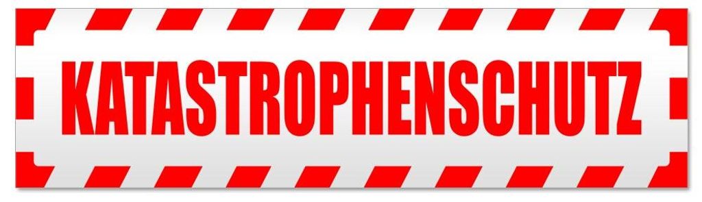 Kiwistar - Autoaufkleber - Rot - 20 x 5,3 cm - Katastrophenschutz gestreift - Hinweis Aufkleber Sticker für Auto, Kfz, Fahrrad, PKW, LKW
