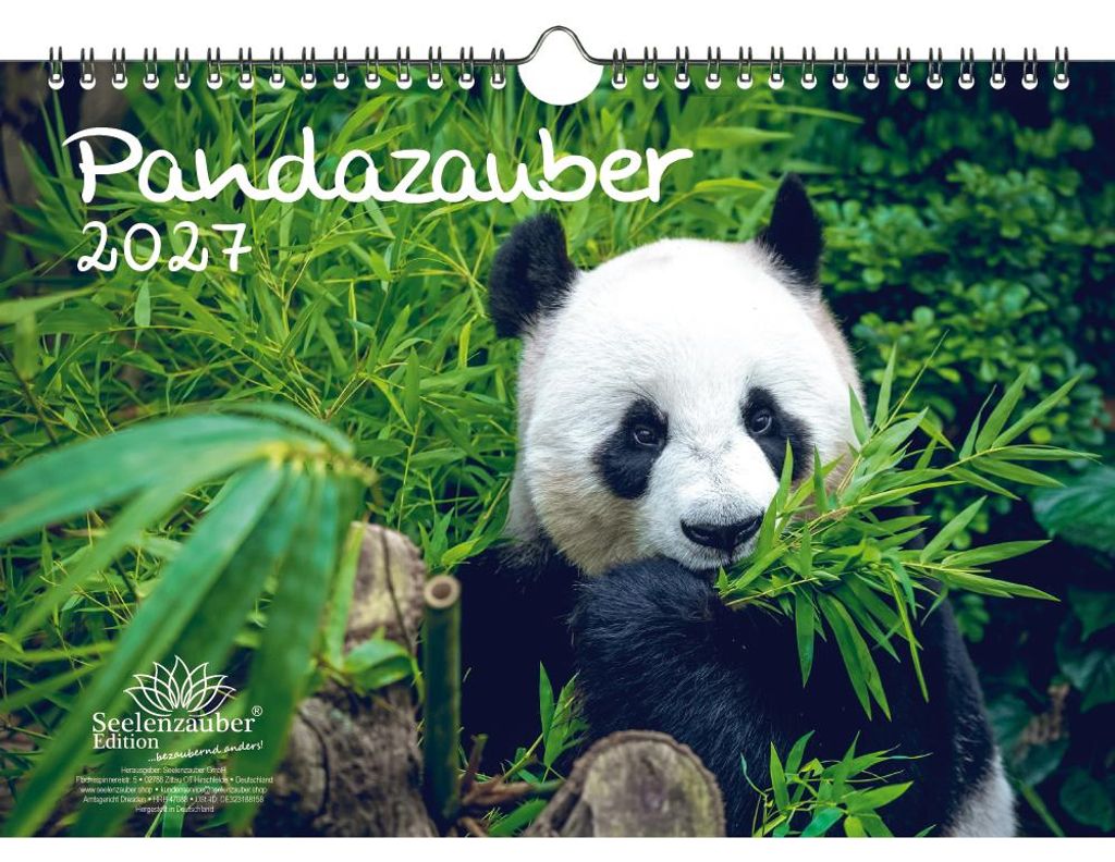 Pandazauber DIN A4 Kalender für 2027 Panda - Seelenzauber