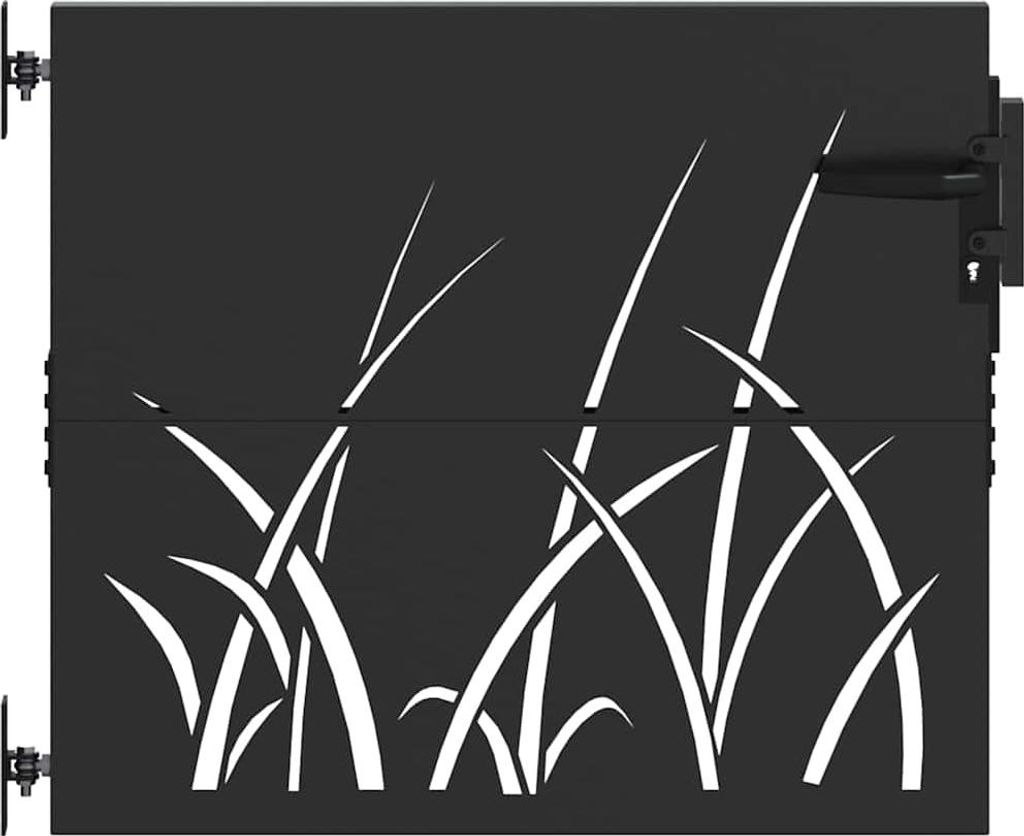 vidaXL Gartentor Schwarz 85 x 100 cm Pulverbeschichteter Produktbild 