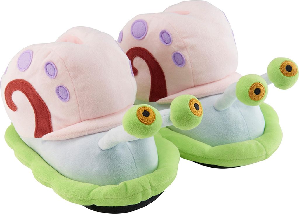 SpongeBob Schwammkopf Hausschuhe 3D Gary Plüsch Slipper Pantoffeln Puschen Schlappen Uni 32-34