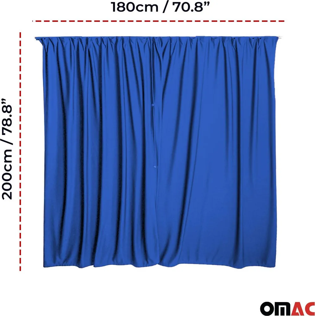 Rideau de séparation cabine pour fourgon aménagé Sprinter H3 bleu - 3
