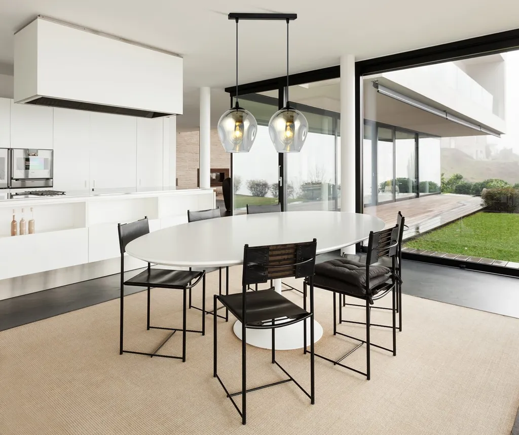 Suspension Double ISTAR 2 en Métal Graphite - Plafonnier 2 Bras E27 - 3