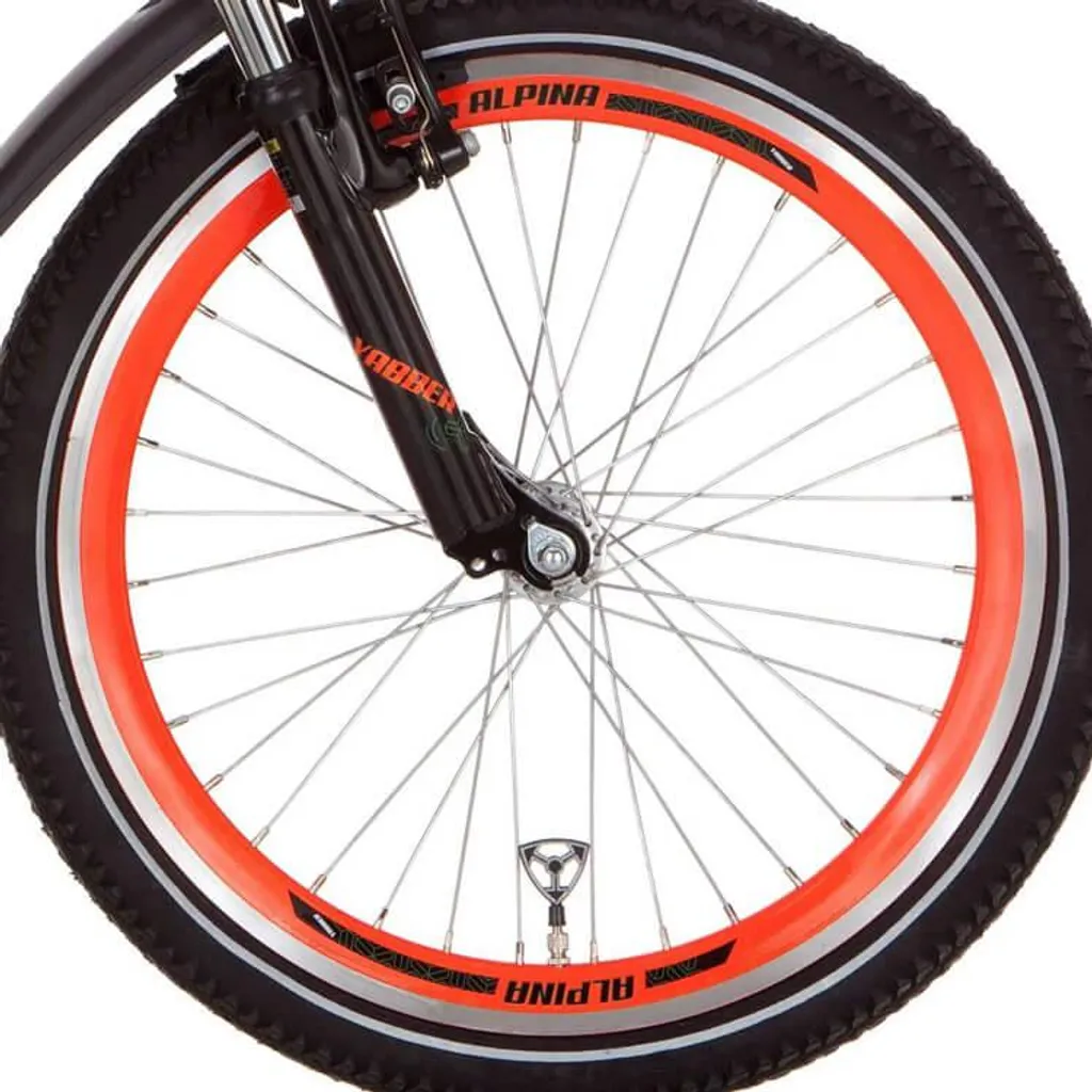 Roue avant voilée ? Installez cette roue Alpina 22 pouces orange d'origine