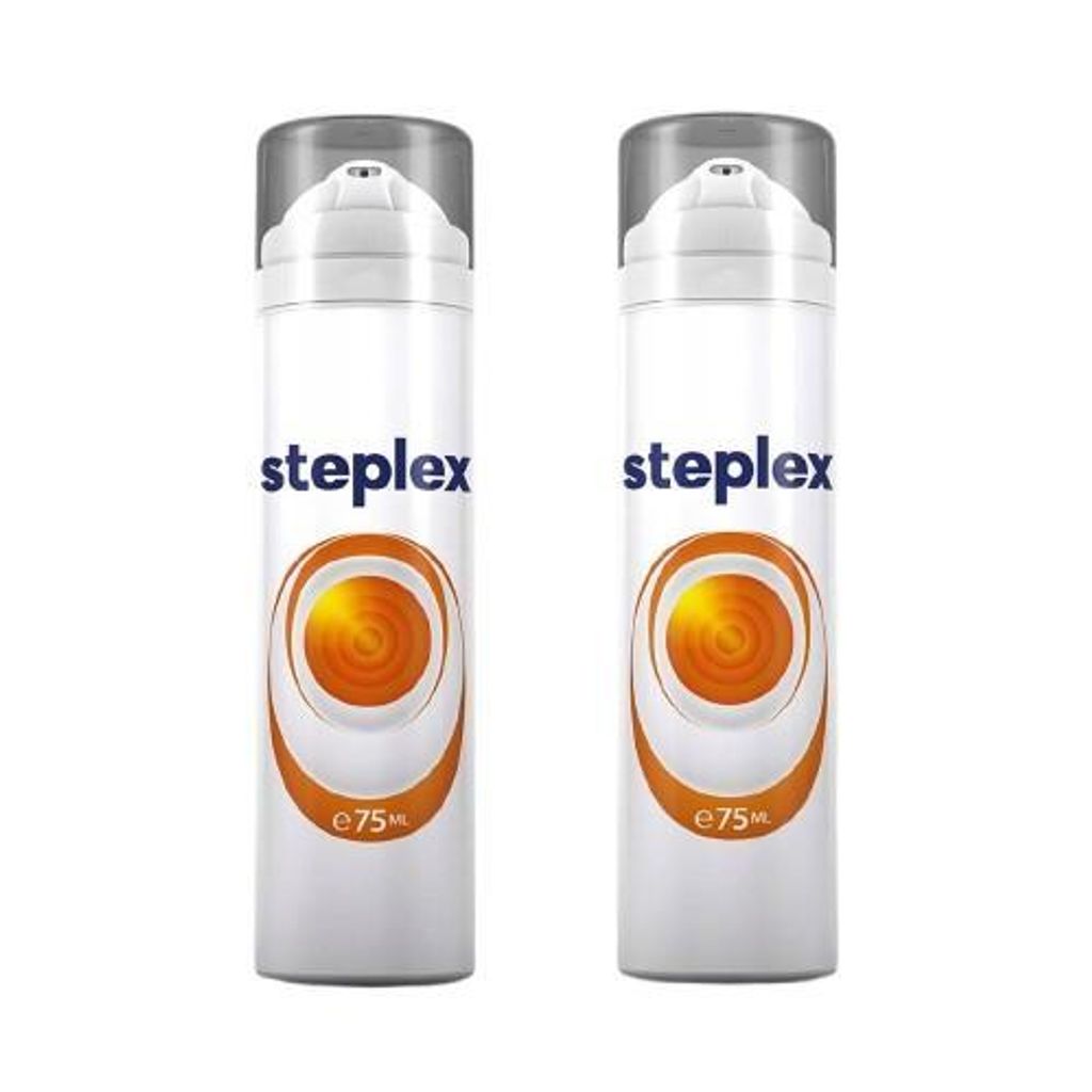 Two cans of Steplex cream are shown side-by-side against a white background.