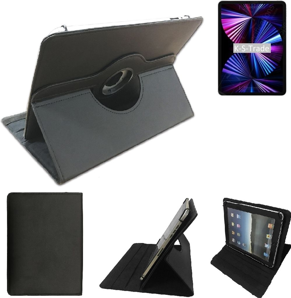 High quality kompatibel mit Apple iPad Pro 11 Wi-Fi (2021) Schutz Hülle 360° Tablet Case Schutzhülle Flip Cover schwarz. Tablet Hülle drehbar