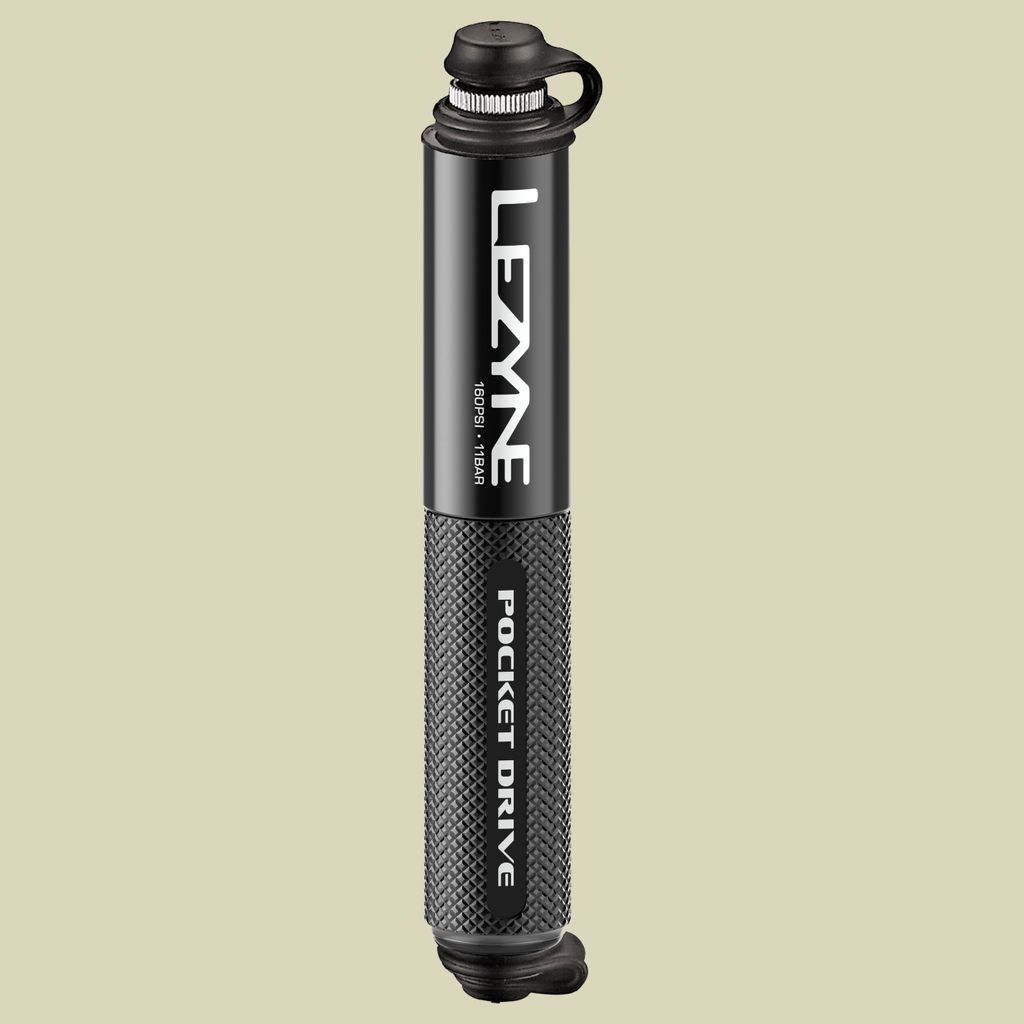 Lezyne Pocket Drive, Handluftpumpe, Fahrrad, Schwarz, Produktbild 