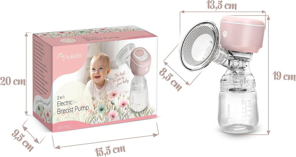 Nukido NK-962 Elektrická třífázová odsávačka mateřského Obrázek produktu 