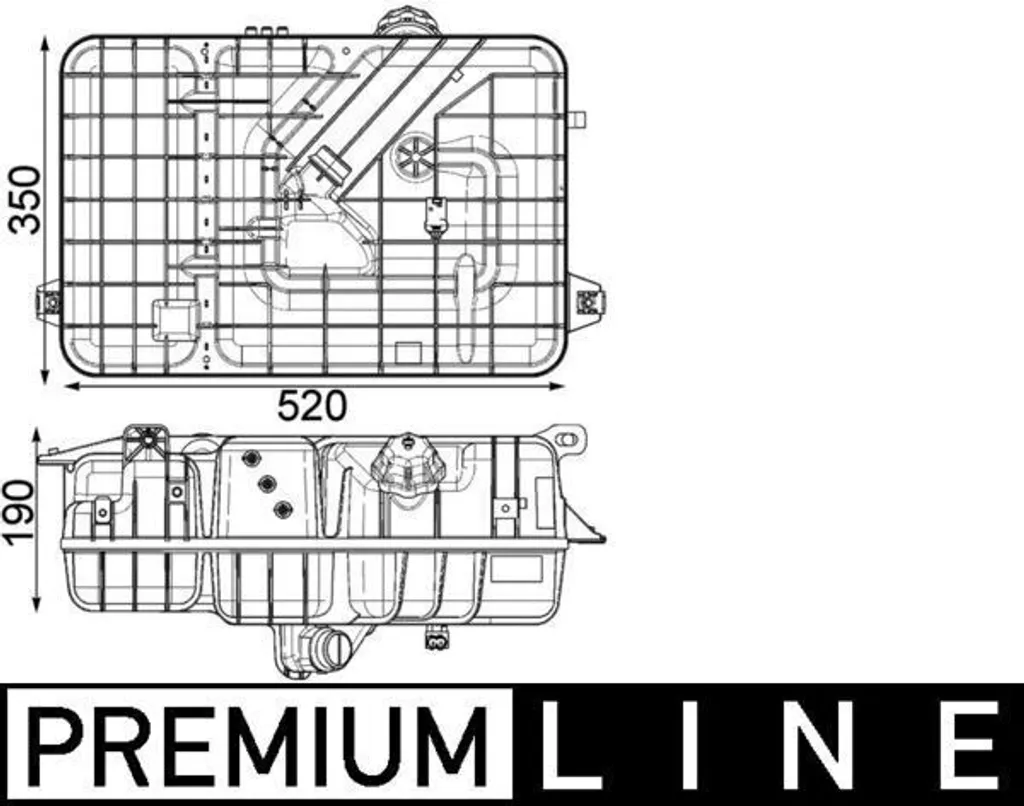 Réservoir MAHLE CRT 234 000P haute résistance pour Actros MP4 et MP5