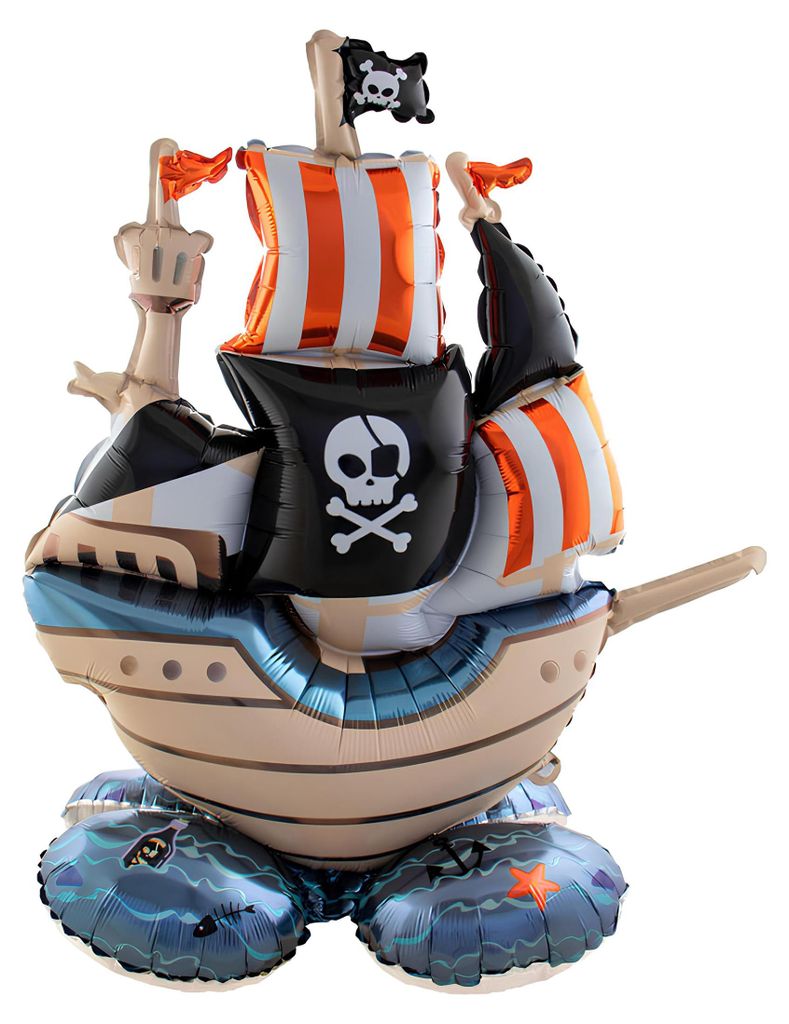 Folienballon "Piratenschiff" | 70x81cm  (MIT LUFT ZU Produktbild 