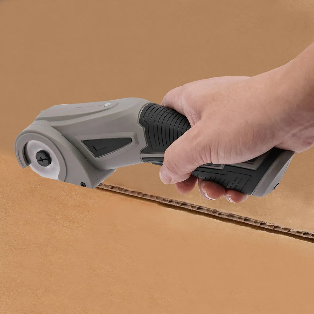Ciseaux électriques rotatifs gris EU compacts pour couture et bricolage - 2