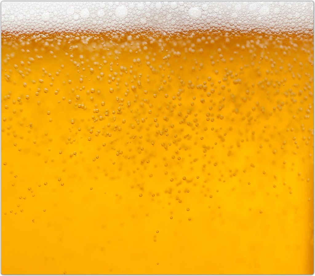 Spritzschutz Herdabdeckplatte Schneidebrett aus Glas Bierglas von Nahem 1-Teilig (60x52cm)