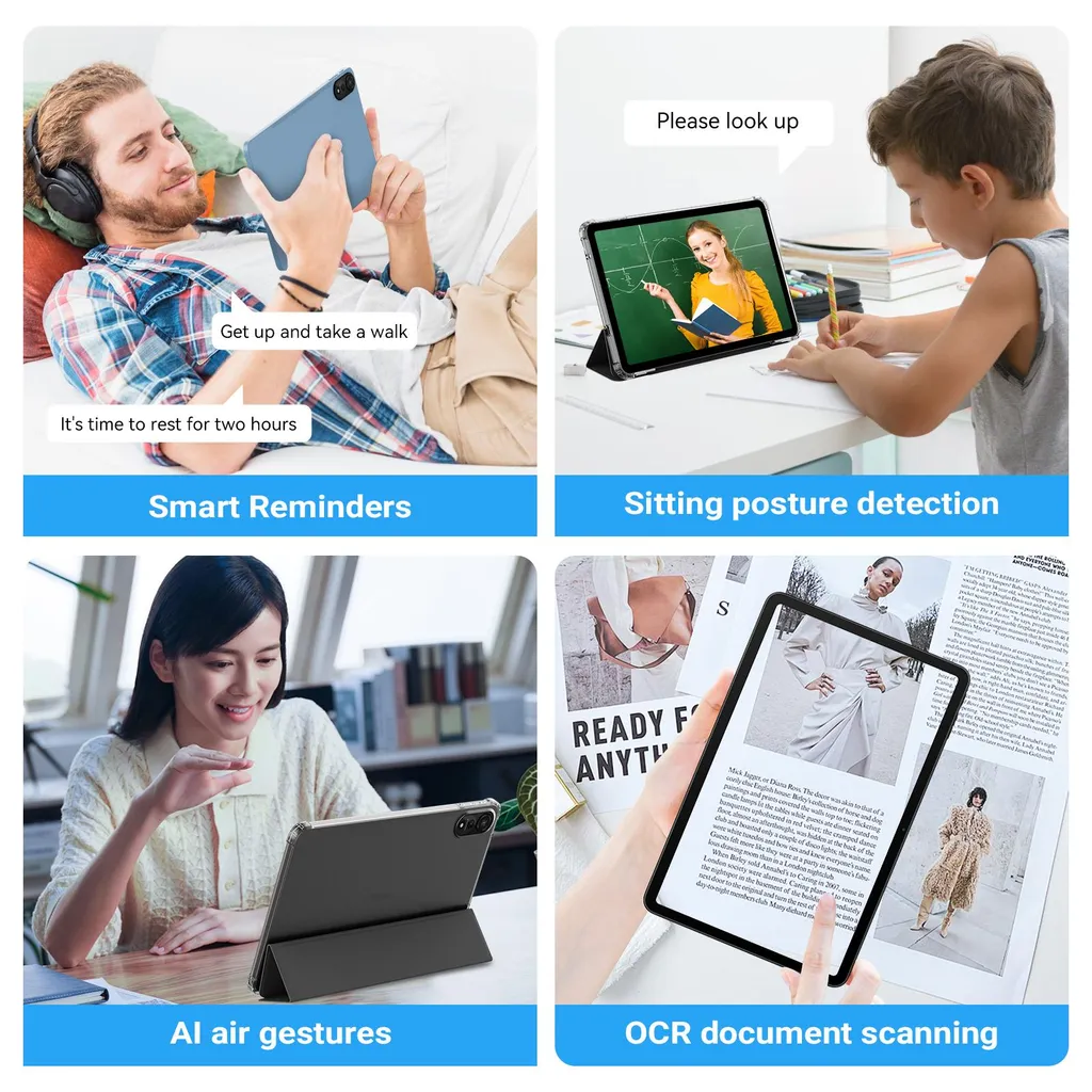 Tablette Blackview 12 Pouces 2K Anti-Ralentissement 256Go Android 15