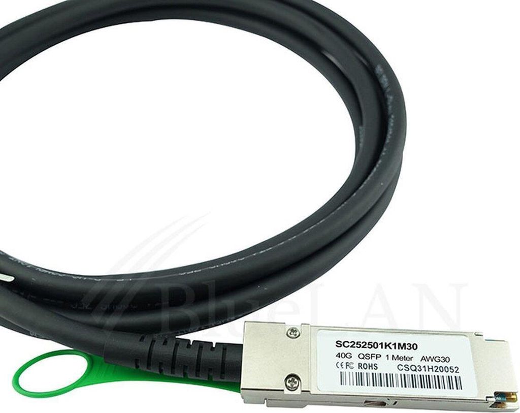 BlueOptics OS6860-CBL-40-BL InfiniBand-Kabel 0,5 m QSFP Schwarz (OS6860-CBL-40-BL)