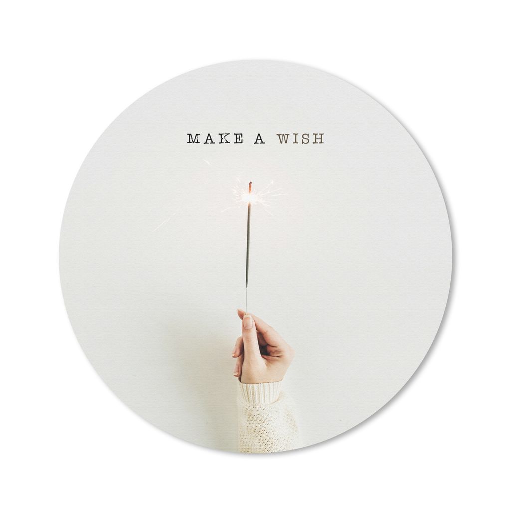 MuchoWow Mauspad Mousepad Winter - Zitat - Feuerwerk Sterne 20x20 cm - Mousepads - Maus Mat - Pad - Mausunterlage - Schreibtischmatte