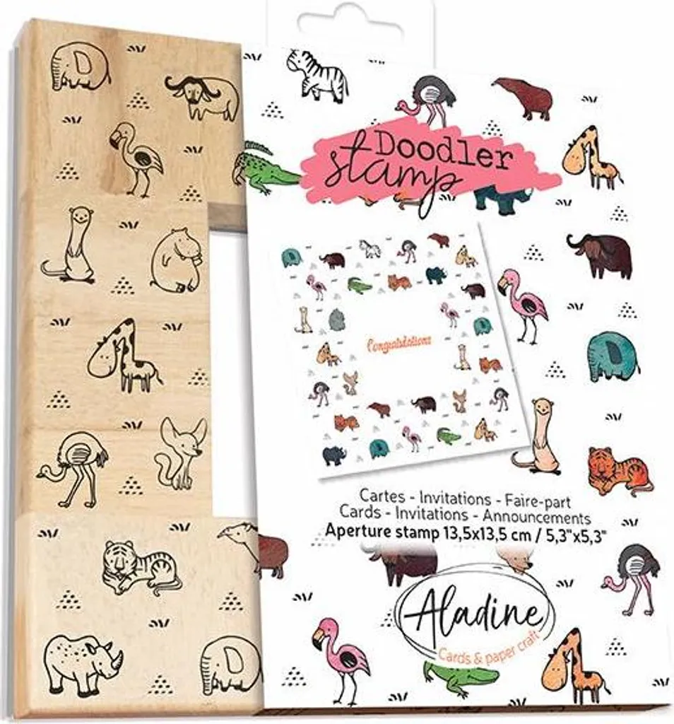 Tampon Doodlers Animaux : Boîte de Tampons Ergonomiques et Lavables