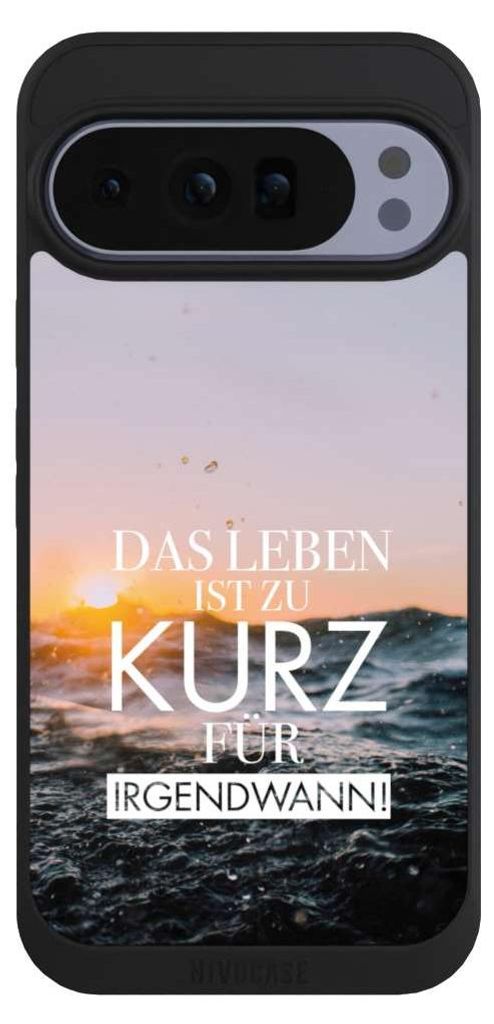 NIVOCASE Handyhülle für Google Pixel 10 Pro XL Hülle NIVOpure Case Schwarz Meer Statement Spruch