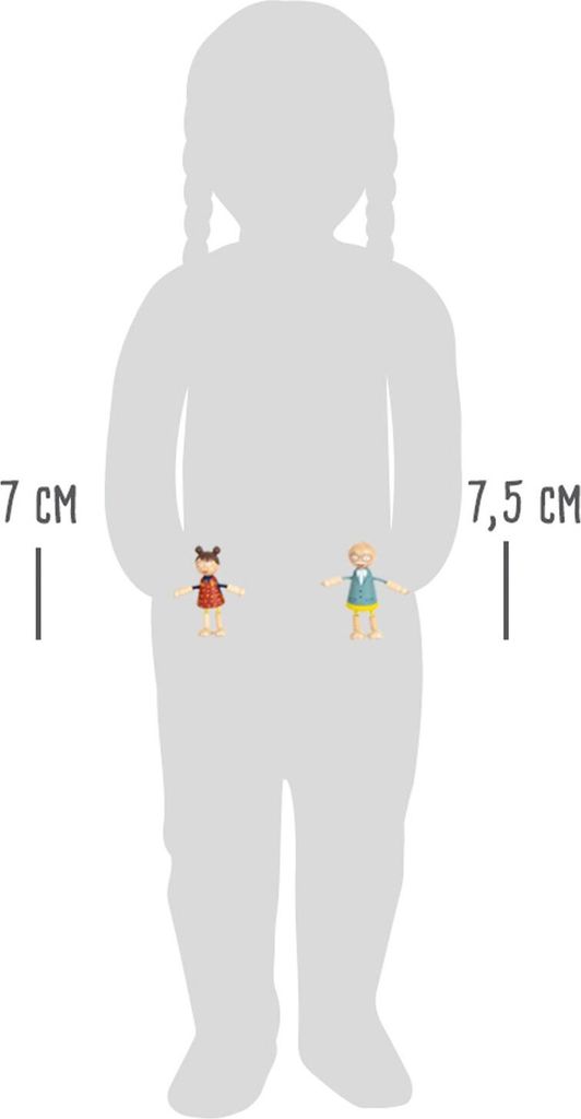 Biegepuppen-Familie aus Holz