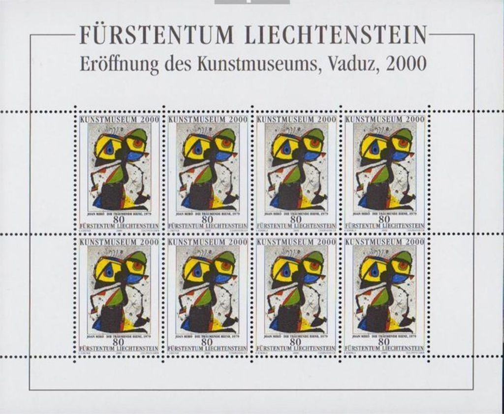 Briefmarken Liechtenstein 2000 Mi 1245Klb-1247Klb (kompl.Ausg.) postfrisch Kunstmuseum
