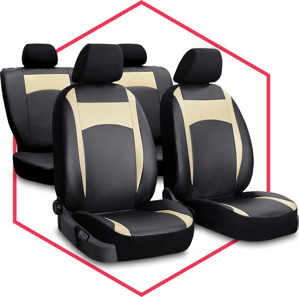 Set Coprisedili Auto per VW Golf 6 Beige - Protezione Universale Nuova - 12