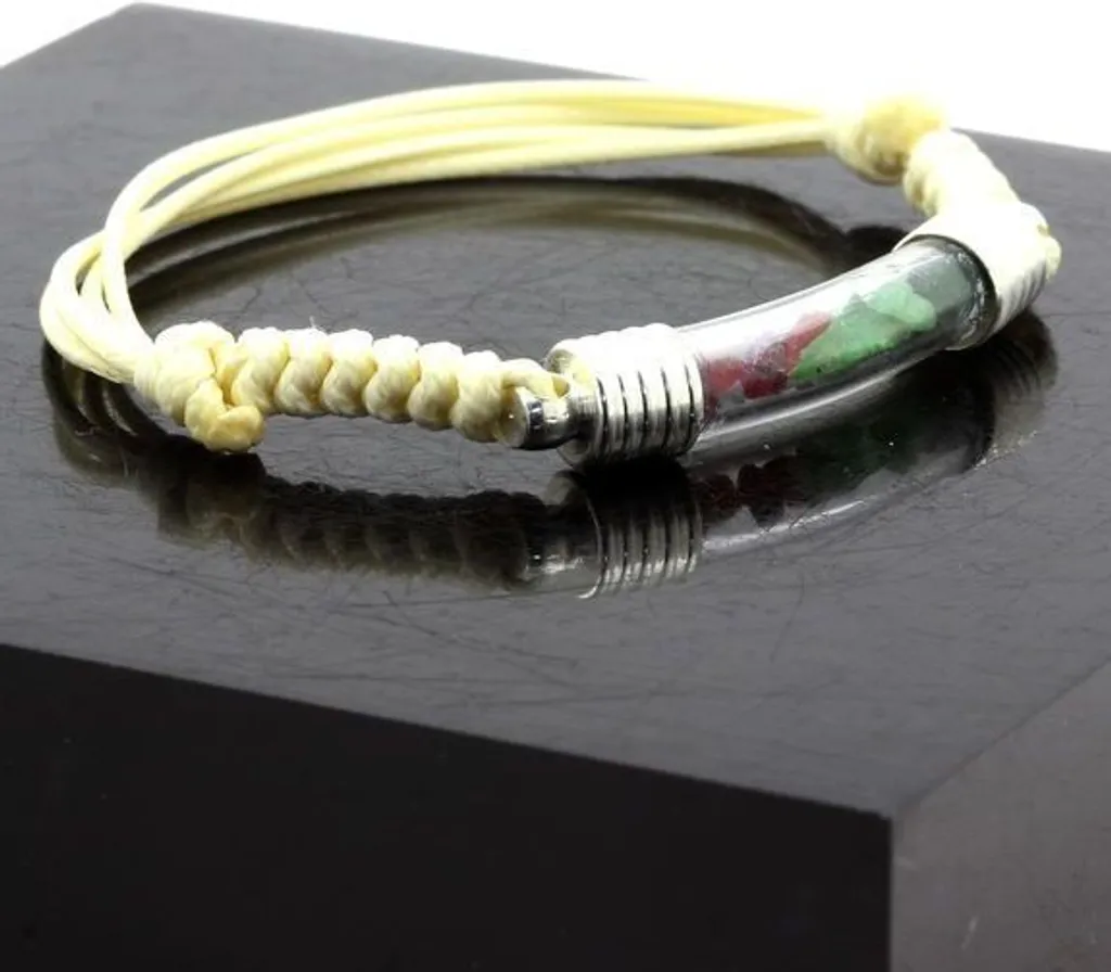 Bracelet pierres naturelles rubis et grenat tsavorite brut de 18cm