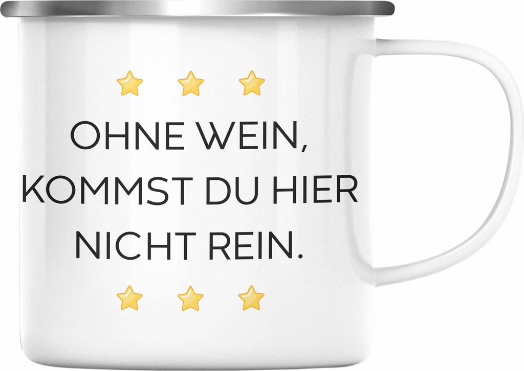 Trendation - Lustige Emaille Tasse mit Spruch für Frauen Männer Arbeit Büro Lustig Emaille Tassen Becher mit Sprüchen Kollegin Geschenk Sarkasm...