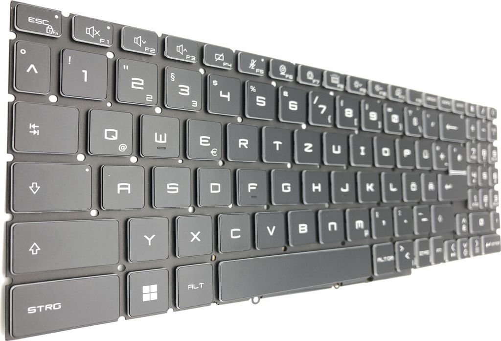 DEUTSCHE - Tastatur Schwarz, RGB Beleuchtung kompatibel für MSI GF66 Katana 12UDO/12UDOK (MS-1584)