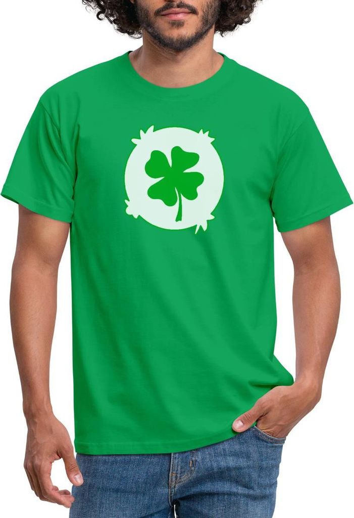 Spreadshirt Bärchi Glücksbär Glück Grün Karneval Männer T-Shirt, S, Kelly Green