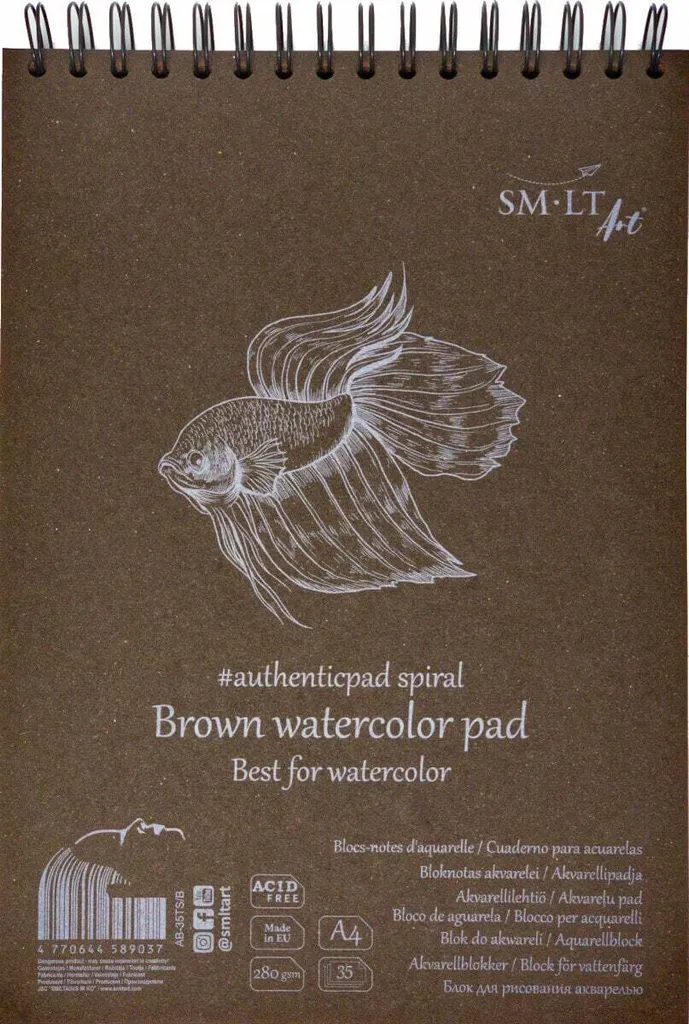 Papier Aquarelle A4 Smiltainis 280g - Album pour Peinture à l'Eau