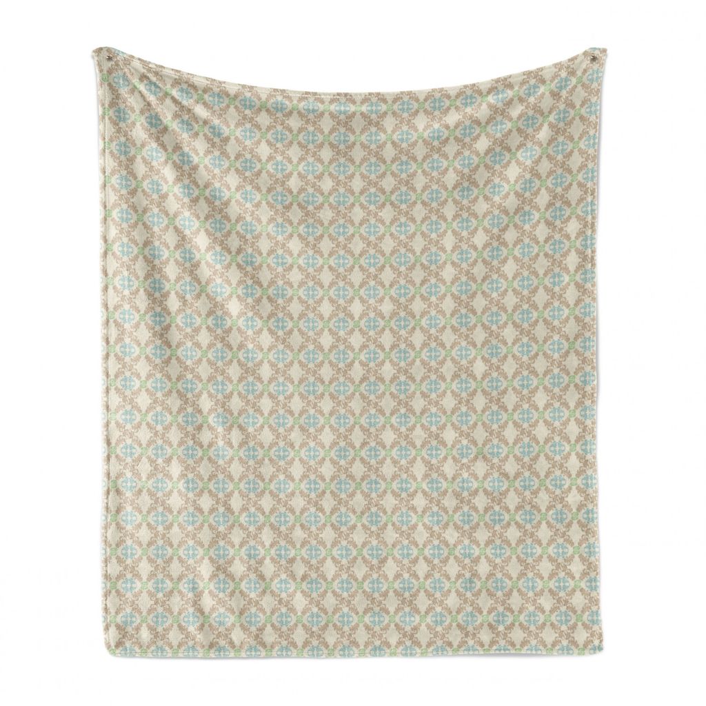 ABAKUHAUS Pastell Weich Flanell Fleece Decke, Barock mögen Kurven Motive, Gemütlicher Plüsch für den Innen- und Außenbereich, 125 x 175 cm, Ch...