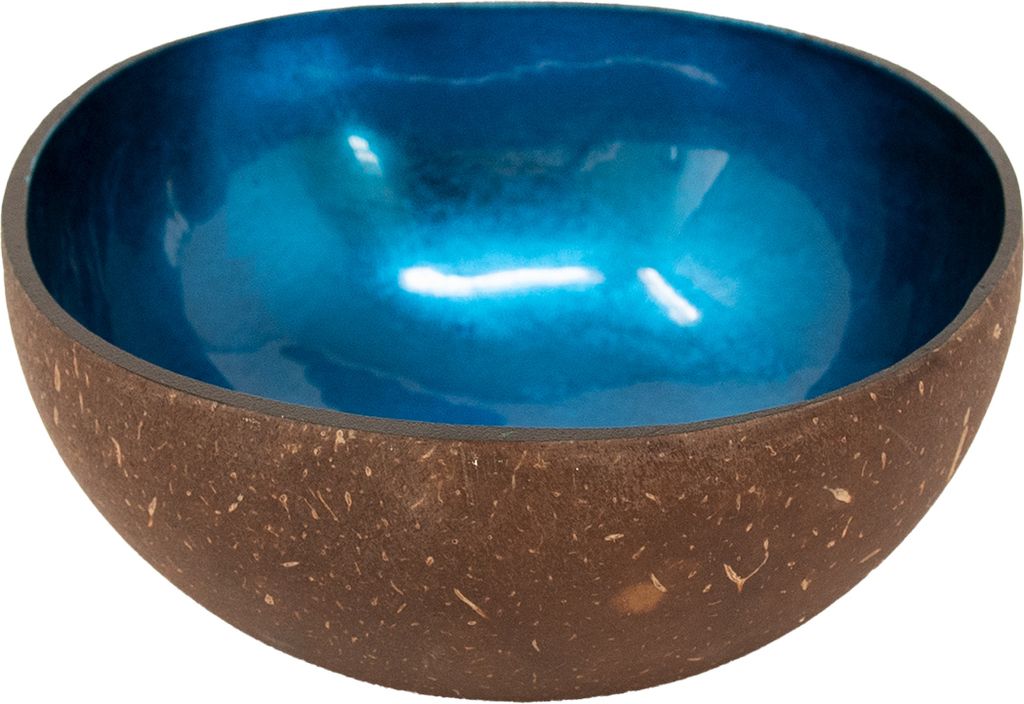 Kokosnussschale Müslischale Dekoschale blau Produktbild 
