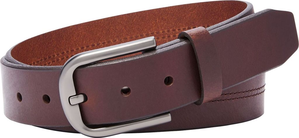 FOSSIL Leder Gürtel Samson Belt W110 Brown dunkelbraun