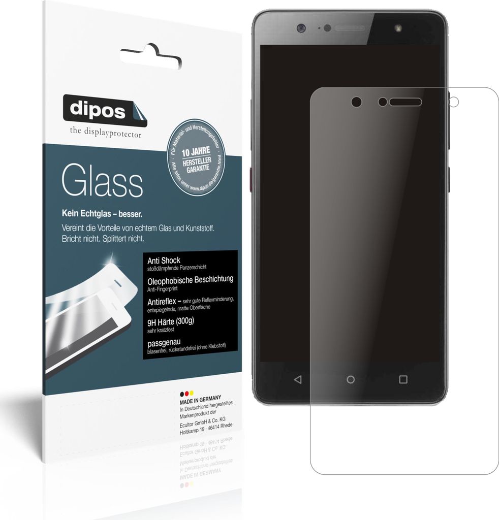 2x Schutzfolie für Lenovo K8 Plus matt - Anti-Shock 9H Produktbild 