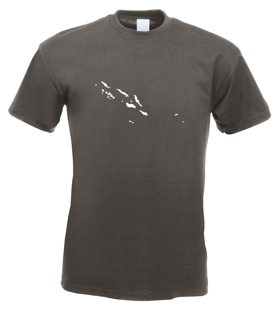 Kiwistar - T-Shirt - Graphit - Salomonen Umriss Kontur Herren Funshirt Bedruckt Design Sprüche Spruch Motive - mit Motiv Bedruckt - Funshirt Desig...