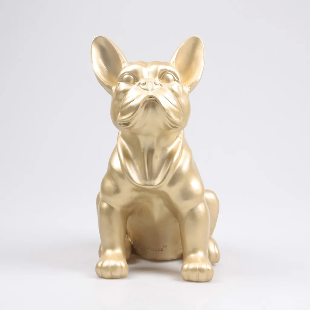 Bouledogue Français en Résine Colorée 37 cm - Finition Brillante Design
