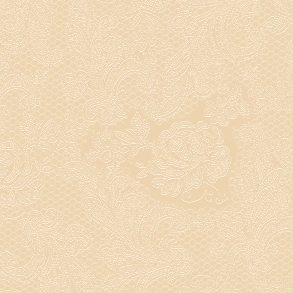 Servietten Lace embossed champagner 33 x 33 cm ppd 1331602