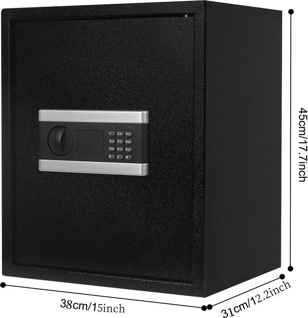Coffre-fort pour bureau et maison avec code digital et alarme d'acier - 3