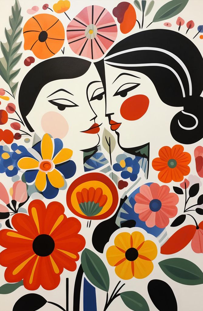 Plakat 53x81cm Blumenromanze