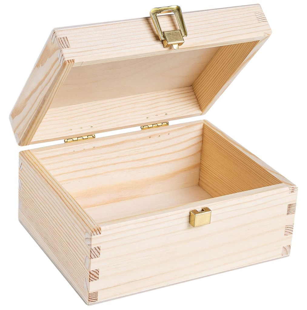Creative Deco Effen Houten Kist, 21,4 x 13,8 x 10 cm, Met Productafbeelding 