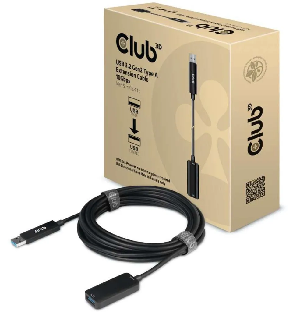 Câble de Rallonge USB Type-C 10Gbps 5m Club3D pour Transfert Rapide